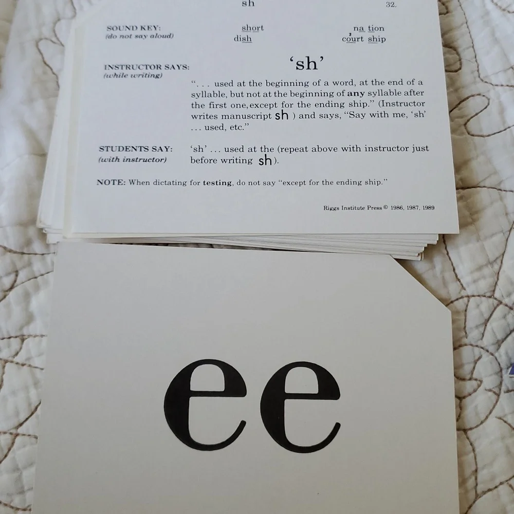 Phonogram Cards Set Abeka Phonics/Vintage Riggs Cards - Picture 5 of 6